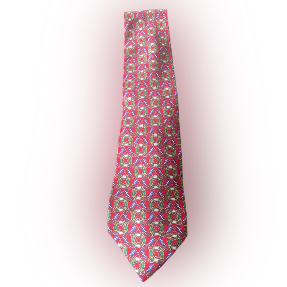 Pre Owned Men’s Asprey Tie Necktie Hand Made 100% Silk Made In Spain